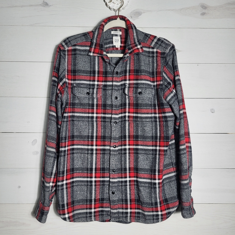 GAP Shirt Thick Flannel Plaid Gorpcore.